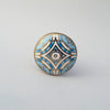 Art Deco Knob - Blue  Drawer Pulls and Cabinet Knobs