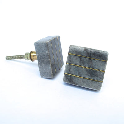 Modern Marble Square Knob - Unique Cabinet Pulls,  Beautiful Drawer Knob, Dresser Knob, Drawer Pulls, Knobs and Pulls