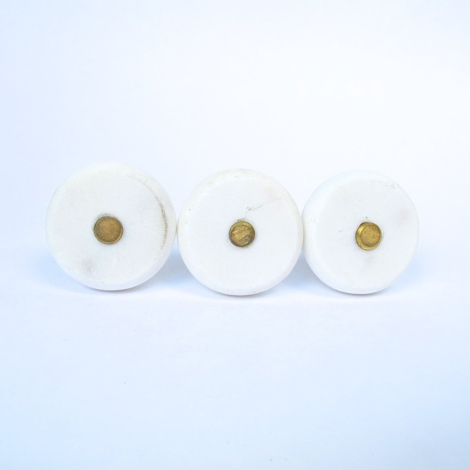 Round White Stone Knob - Unique Cabinet Pulls,  Gold Knob, Elegant Dresser Knob, Drawer Pulls, Knobs and Pulls
