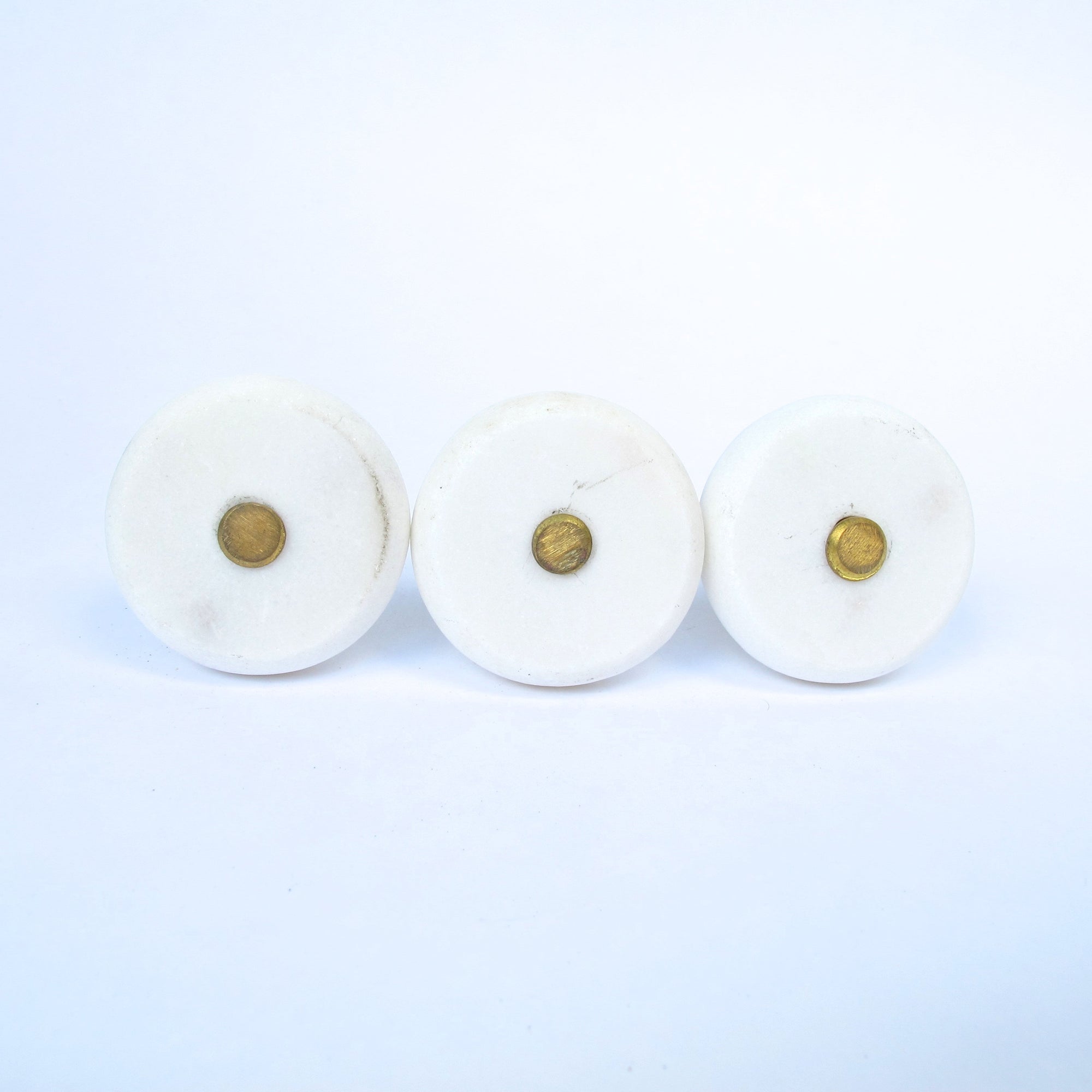Round White Stone Knob Round White Stone Knob