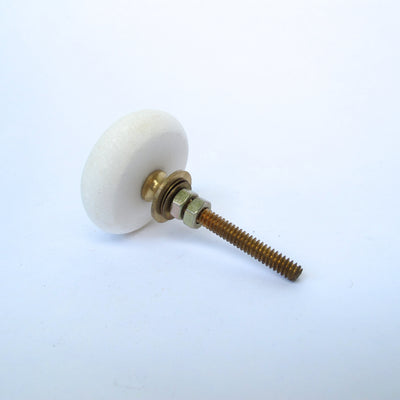 Round White Stone Knob - Unique Cabinet Pulls,  Gold Knob, Elegant Dresser Knob, Drawer Pulls, Knobs and Pulls