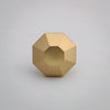 Modern Brass Rounded Hexagon Knob - Drawer Knobs and pulls, Gold Brushed Brass Finish, Cabinet Knobs and Pulls, Solid Brass Metal,  Modern