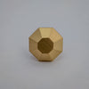 Modern Brass Rounded Hexagon Knob - Drawer Knobs and pulls, Gold Brushed Brass Finish, Cabinet Knobs and Pulls, Solid Brass Metal,  Modern