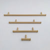 Satin Gold Flared End Handles - Drawer Handles pulls, Gold Satin Finish, Cabinet  Pulls, Solid Metal,  Modern Cabinet Pull Handles