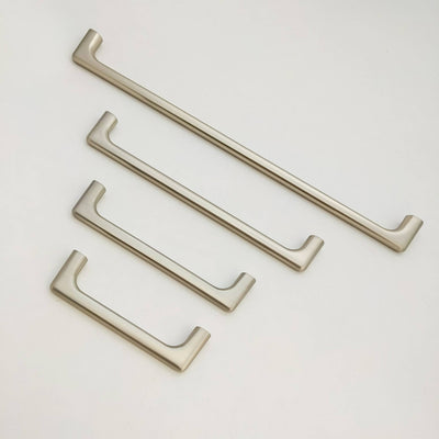 Simple Matte Silver Handles - Drawer Handles pulls, Silver Satin Finish, Cabinet  Pulls, Solid Metal,  Modern Cabinet Pull Handles