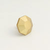 Modern Brass Rounded Hexagon Knob - Drawer Knobs and pulls, Gold Brushed Brass Finish, Cabinet Knobs and Pulls, Solid Brass Metal,  Modern