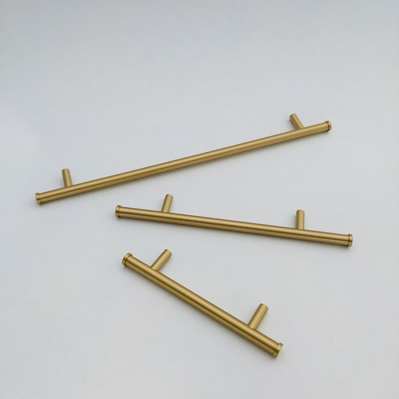 Satin Gold Flared End Handles - Drawer Handles pulls, Gold Satin Finish, Cabinet  Pulls, Solid Metal,  Modern Cabinet Pull Handles