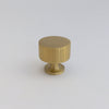 Fluted Brass Gold Round Knob - Cabinet Pulls and Drawer Handles, Brushed Gold  Finish,  Solid Metal,  Classic Drawer Pull Handles