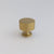 Fluted Brass Gold Round Knob - Cabinet Pulls and Drawer Handles, Brushed Gold  Finish,  Solid Metal,  Classic Drawer Pull Handles