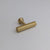 Fluted Brass Gold T-Bar Knob - Cabinet Pulls and Drawer Handles, Brushed Gold  Finish,  Solid Metal,  Classic Drawer Pull Handles