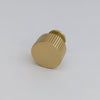 Fluted Brass Gold Round Knob - Cabinet Pulls and Drawer Handles, Brushed Gold  Finish,  Solid Metal,  Classic Drawer Pull Handles