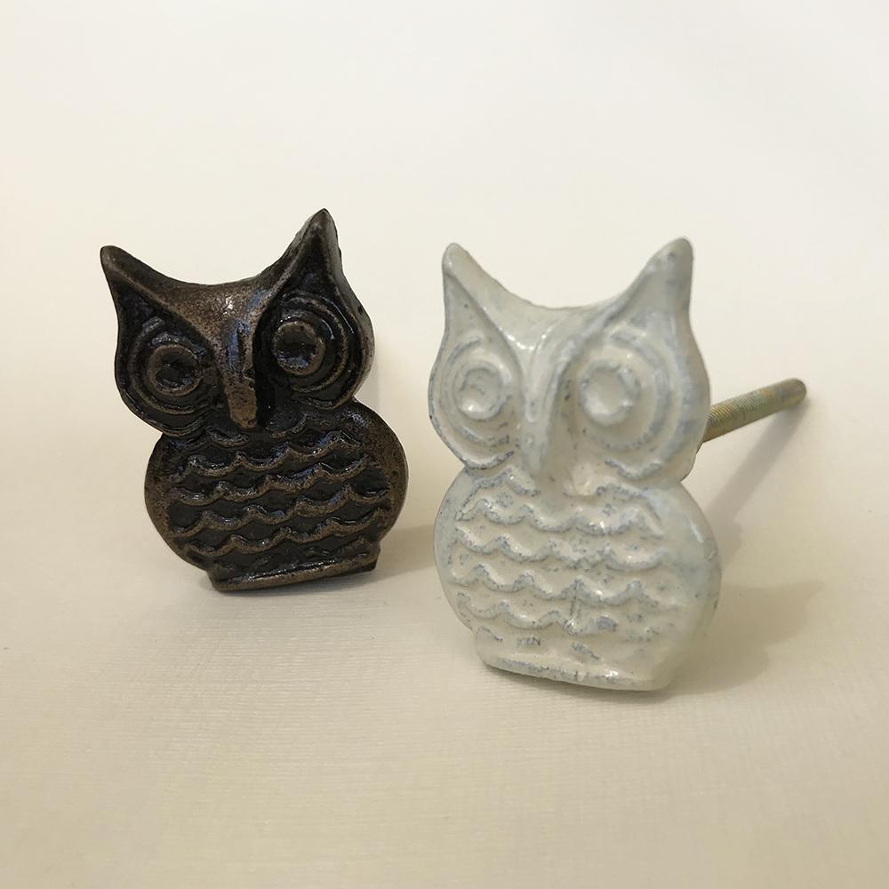 Metal Owl Knob  Drawer Pulls and Cabinet Knobs