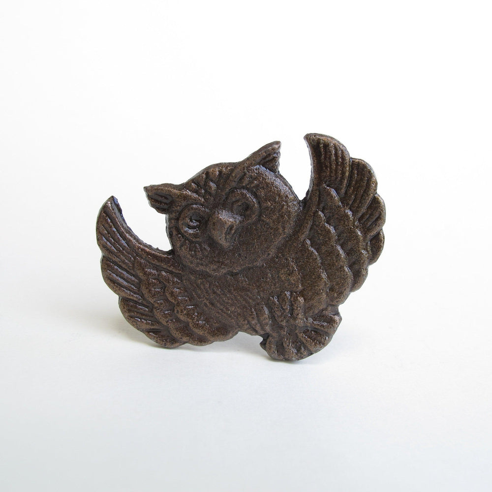 Metal Winged Owl Knob  Drawer Pulls and Cabinet Knobs