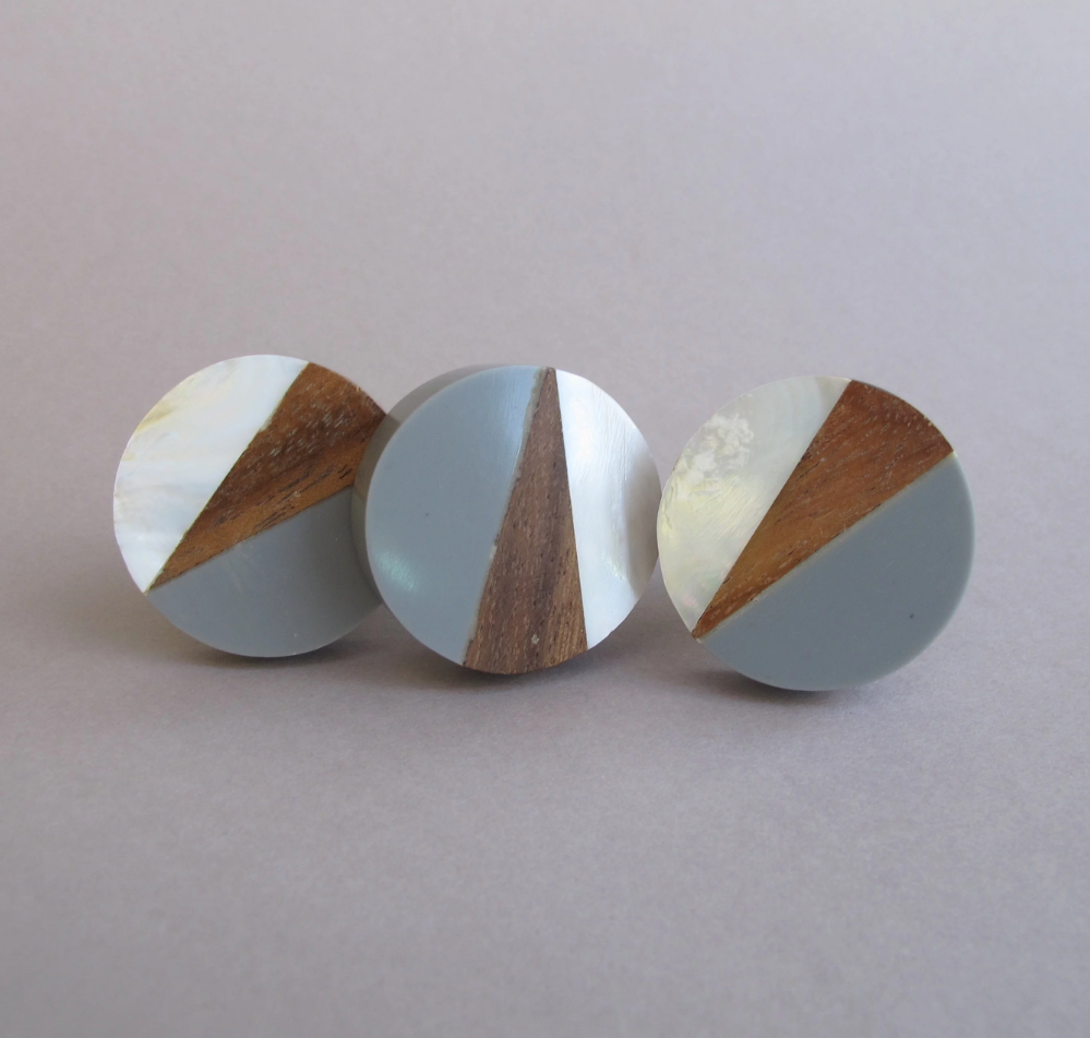 Geo Knob - Grey  Drawer Pulls and Cabinet Knobs