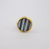 Black and White Striped Mother of Pearl Knob  Drawer Pulls and Cabinet Knobs
