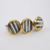 Black and White Striped Mother of Pearl Knob  Drawer Pulls and Cabinet Knobs