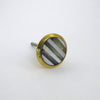 Black and White Striped Mother of Pearl Knob  Drawer Pulls and Cabinet Knobs
