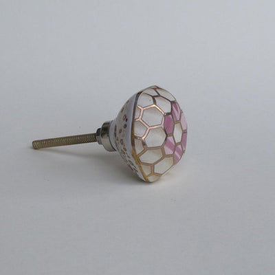 Pink Mother of Pearl Tortoise Shell Knob  Drawer Pulls and Cabinet Knobs