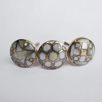 Turtle Shell Mother of Pearl Drawer Pulls & Cabinet Knobs - Hooks & Knobs