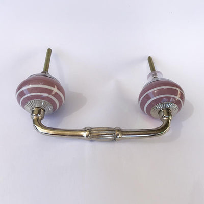 Rose Candy Striped Handle  Drawer Pulls and Cabinet Knobs