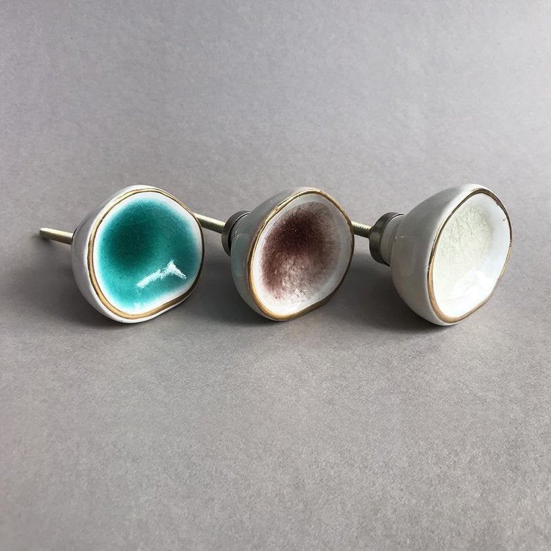 Sea Glass Creme Drawer Pulls & Cabinet Knobs - Hooks & Knobs Sea Glass Creme Drawer Pulls & Cabinet Knobs - Hooks & Knobs