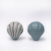 Seashell Knob - White Striped  Drawer Pulls and Cabinet Knobs