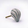 Seashell Knob - White Striped  Drawer Pulls and Cabinet Knobs