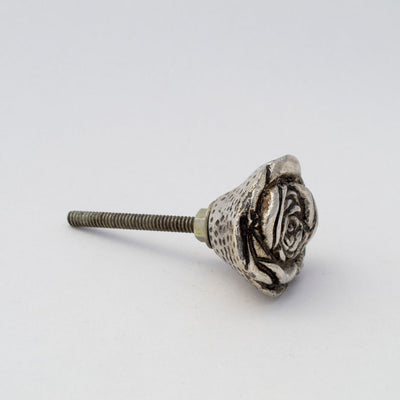 Silver Rose Pull  Drawer Pulls and Cabinet Knobs