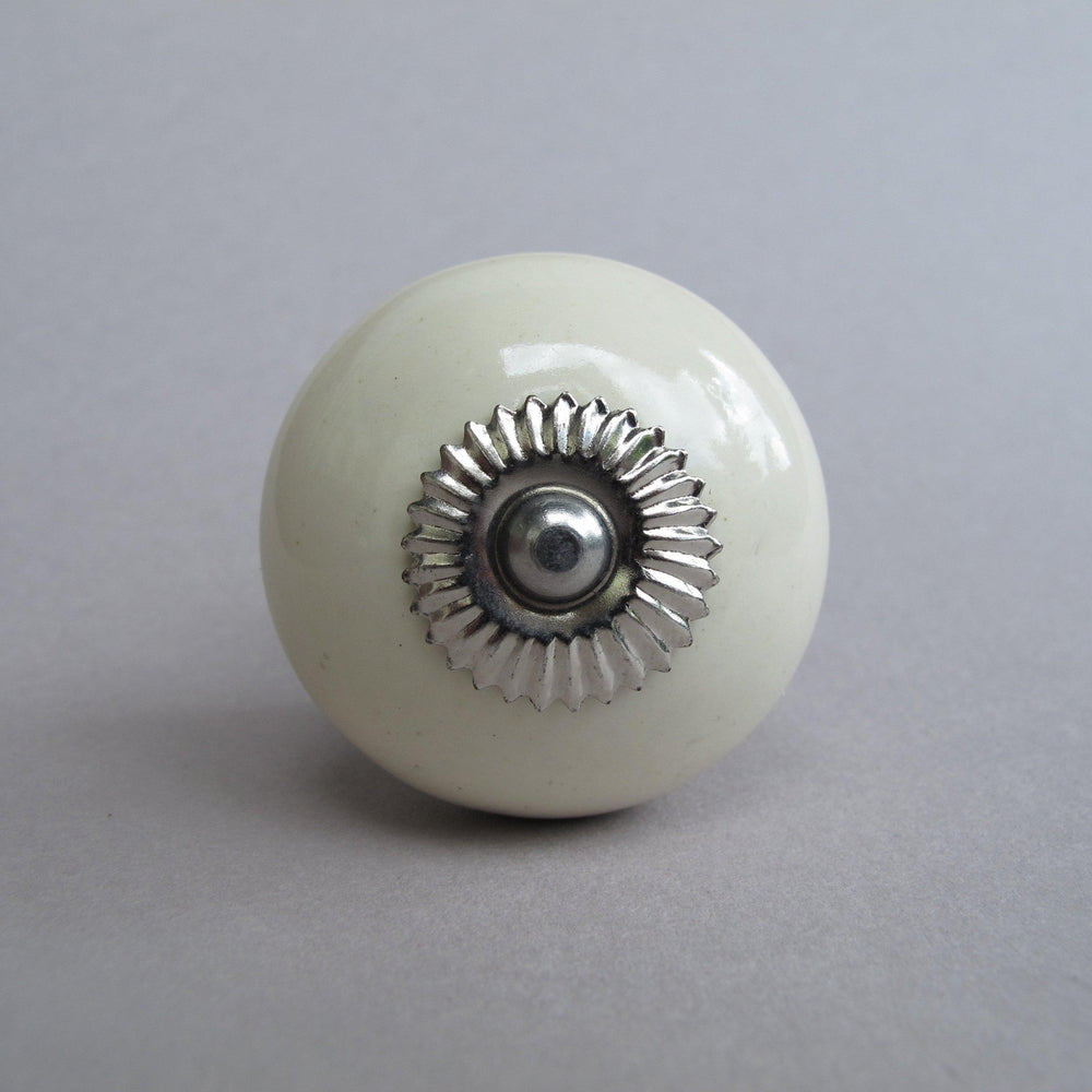 White Round Princess Leia Knob  Drawer Pulls and Cabinet Knobs