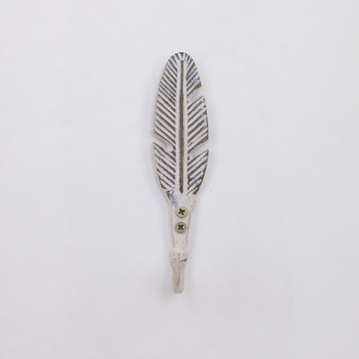 Boho Feather Hook - White  Drawer Pulls and Cabinet Knobs