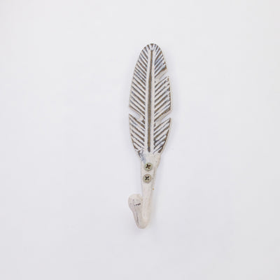 Boho Feather Hook - White  Drawer Pulls and Cabinet Knobs