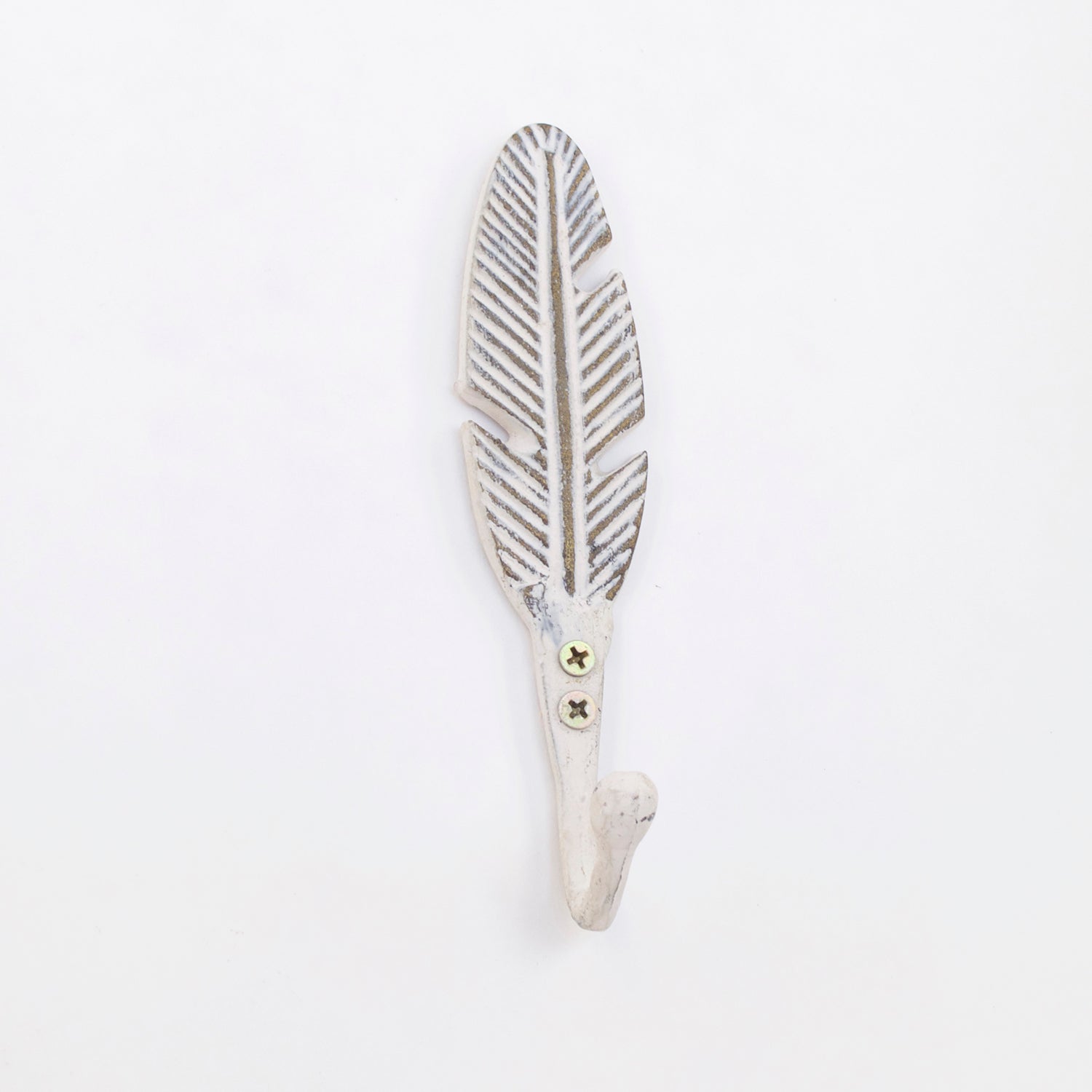 Boho Feather Hook - White  Drawer Pulls and Cabinet Knobs