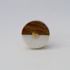 Wood + Gold Geo Knob  Drawer Pulls and Cabinet Knobs